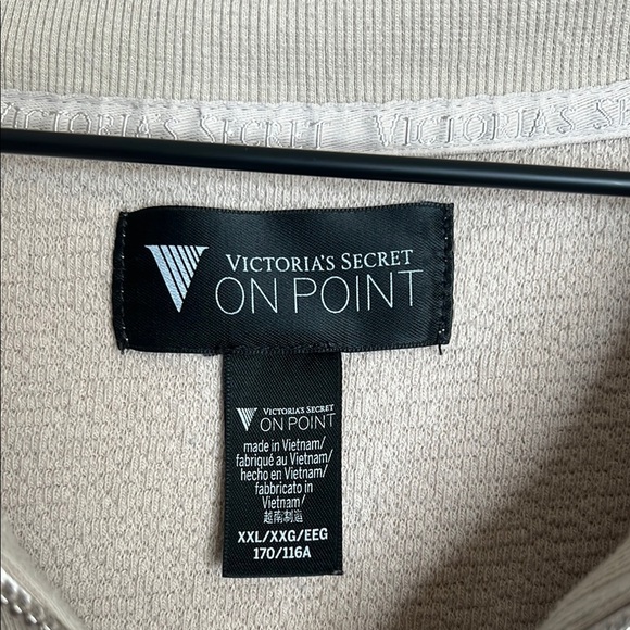 Victoria Secret On Point Sherpa Quarter Zip Tan Quarter-Zip Pullover XXL - Picture 3 of 4